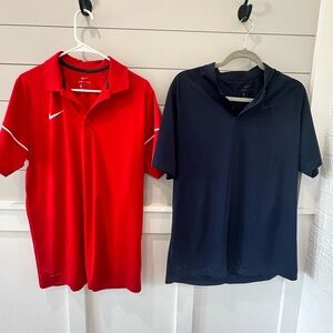 🏌️2 NIKE MENS GOLF DRI-FIT‎ SHIRTS. SIZE MEDIUM